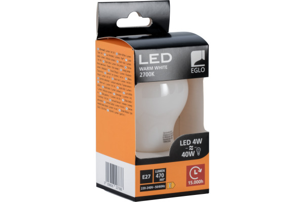 EGLO Leuchtmittel LED E27 110032 470 Lumen, 4W