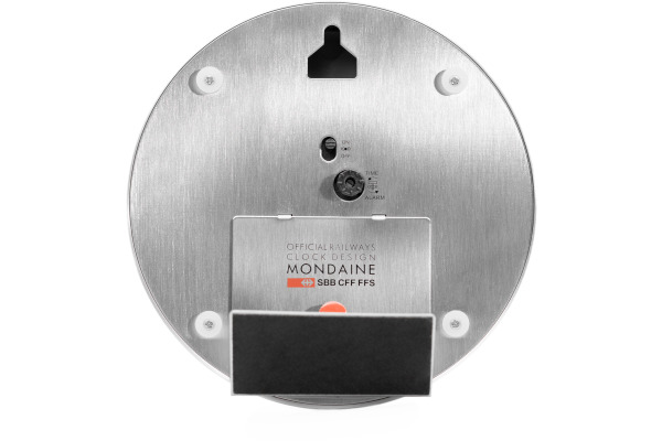 MONDAINE Wand / Tischuhr 125mm A997.16SB weiss, Weckfunktion