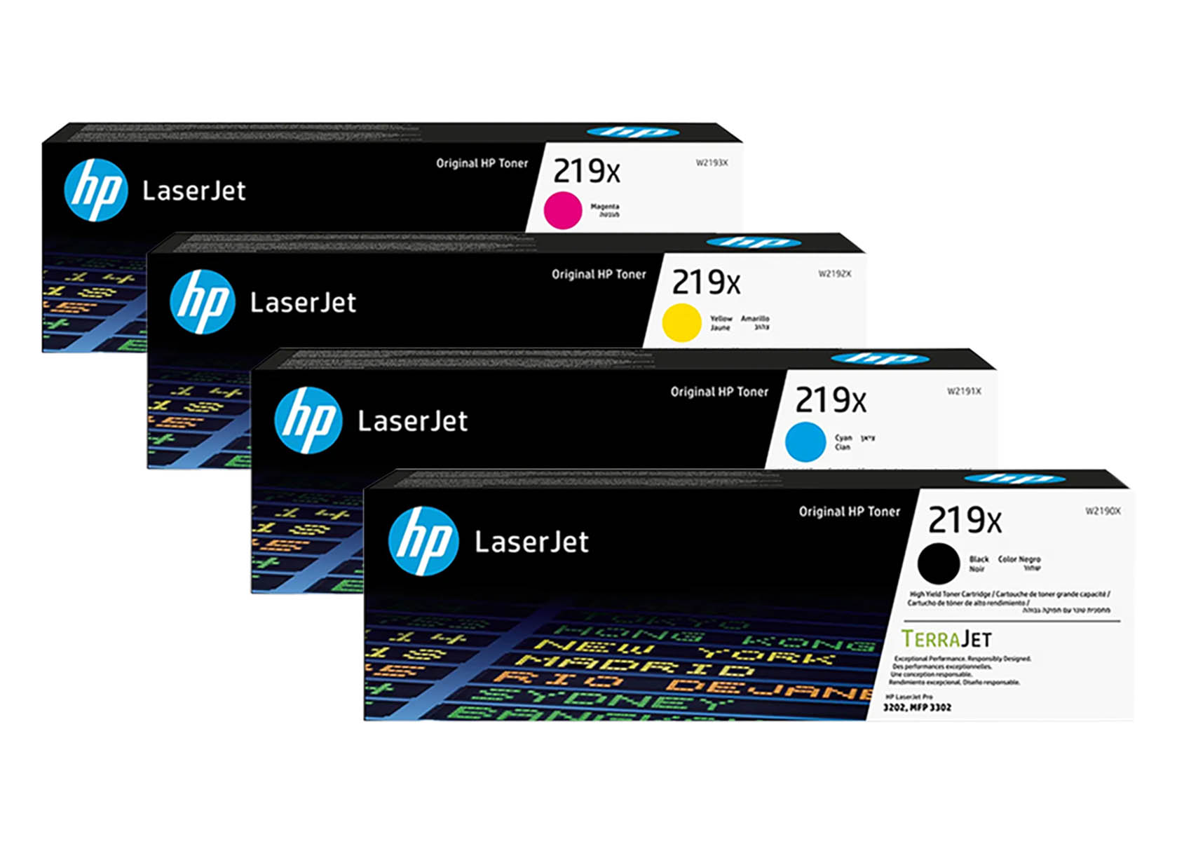 Original HP W2190X / 219X SET Multipack / Set mit allen vier Farben