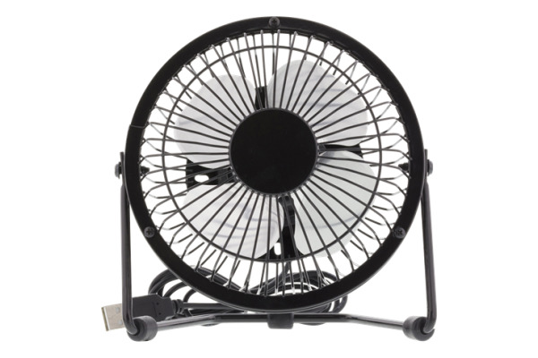 DELTACO USB Fan 10 cm, USB-A FT-750 aluminium, Black