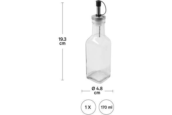I AM CREA Ölflasche 170ml 5100.30 mit Metallausgiesser
