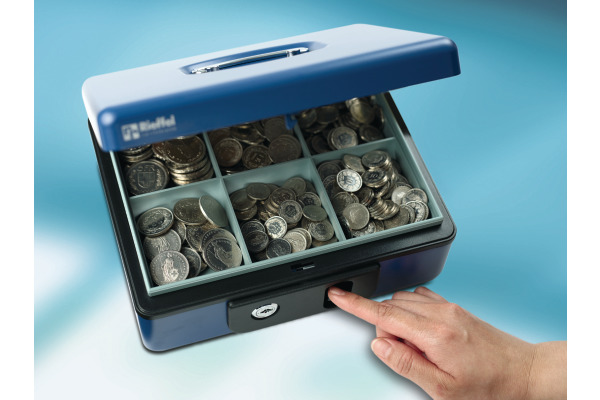 RIEFFEL Geldkassette DeLuxe 3 A13184 23x18,5x8cm blau