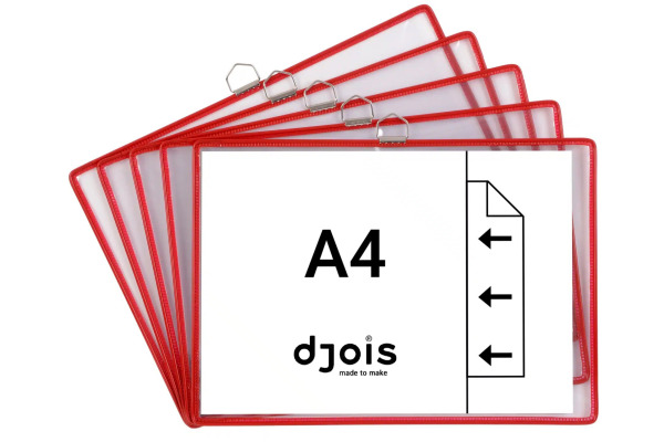 TARIFOLD Hängesichttafel A4 157503 rot 5 Stück