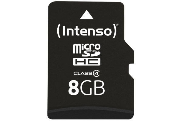 INTENSO micro SDHC Card Class 4 8GB 3403460 incl. SD Adapter