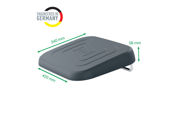 LEITZ Fussstütze Ergo 65460089 Grau 340x58x420mm
