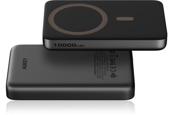 AUKEY MagFusion Slim 10000mAh PB-MS08 B Powerbank Qi2 Wireless,Black