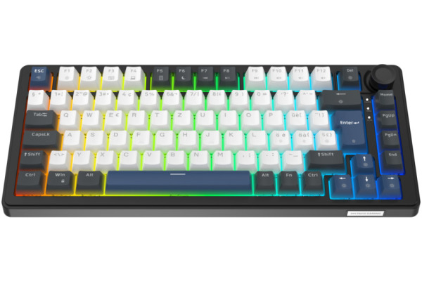 DELTACO Mech. Keyboard Gasket DK480 GAM-205-C PBT keycaps,Hot-swap,Bl. CH