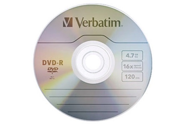 VERBATIM DVD-R Spindle 4.7GB 43533 1-16x fullprint o.L 50 Pcs