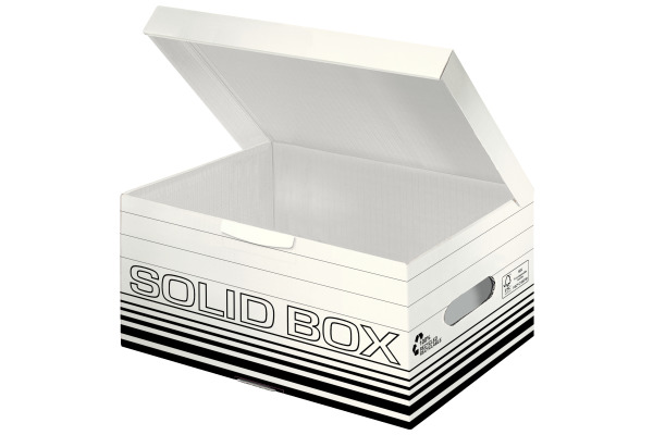 LEITZ Archiv-Box Solid S 61170001 weiss, mit Griff