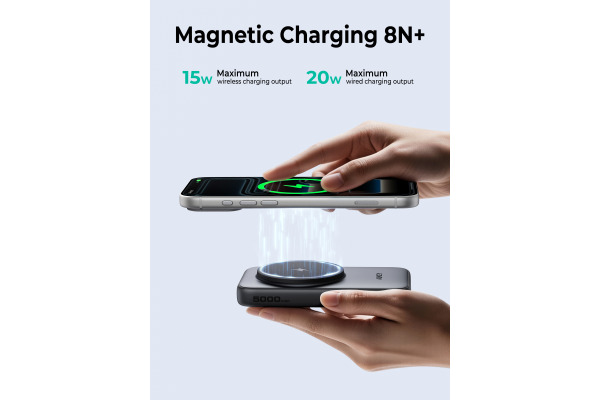 AUKEY MagFusion Reel 5000mAh PB-MS11 PB,Qi2 Wirel.Retract.Cable
