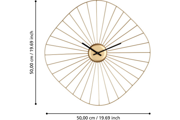 EGLO Wanduhr Matsumoto 50x50cm 425514 gold/schwarz