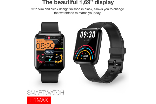 LENOVO Smartwatch E1 Max black E1Max-BK