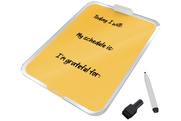 LEITZ Glass Noteboard Cosy 39470019 gelb 33x25x7.5cm