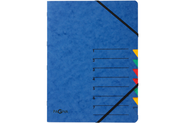 PAGNA Fächermappe EASY A4 24061-02 blau 7 Fächer