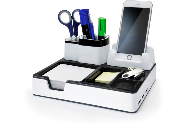 MONOLITH Desk Organizer DO003-17 weiss-schwarz 217x187x96mm