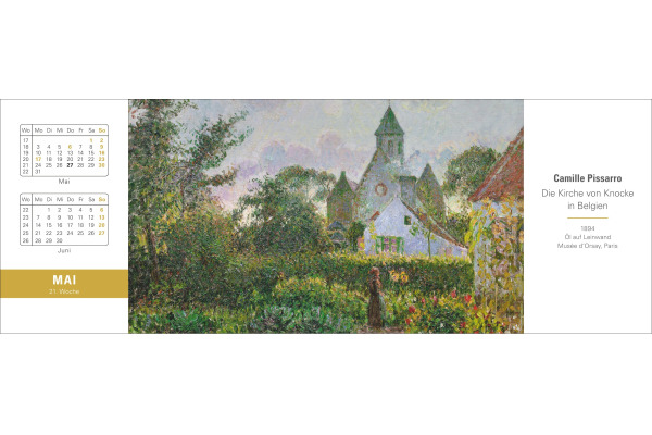 HARENBERG Pultkalender 2027 331013827 Die Welt der Kunst 29.9x11.1cm