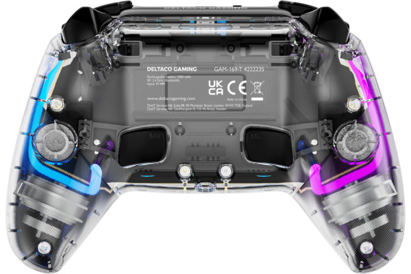 DELTACO Wireless Controller PS4 GAM-169-T Transparent