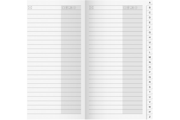 RIDOIDE M-Planer Adressregister 7045790 48 Seiten 8.7x15.3cm