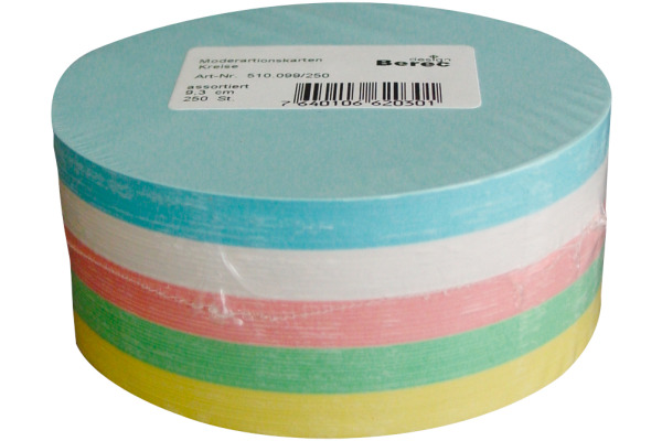 BEREC Karton Kreise 14cm 514.099/5 ass. 500 Stück