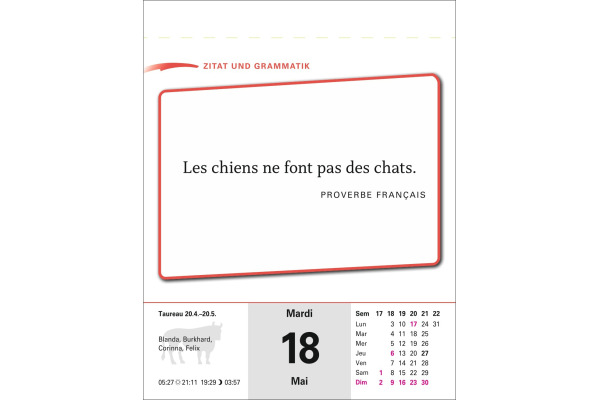 HARENBERG Abreisskalender 2027 211090027 Französisch DE, FR 12.5x16cm