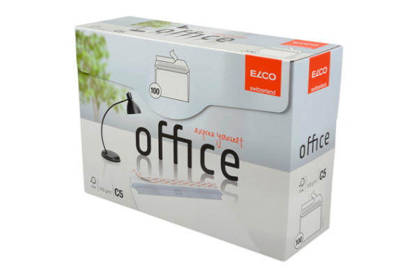 ELCO Couvert Office o. Fenster C5 74535.12 100g,hochweiss,Kleber 100 Stk.