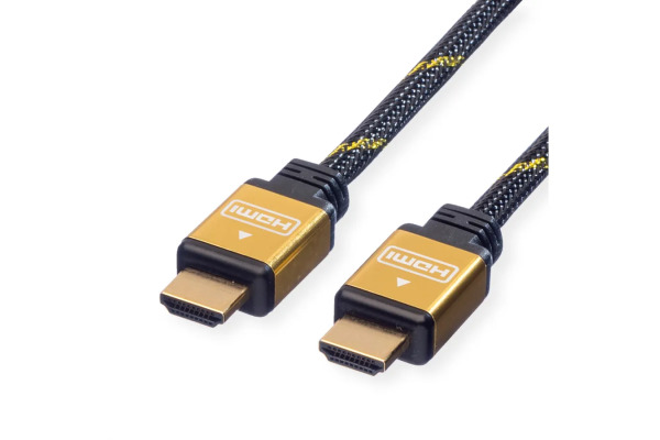 ROLINE HDMI High Speed Kabel, Eth. 11.04.550 Gold, ST/ST, 2160p, 3D 1m