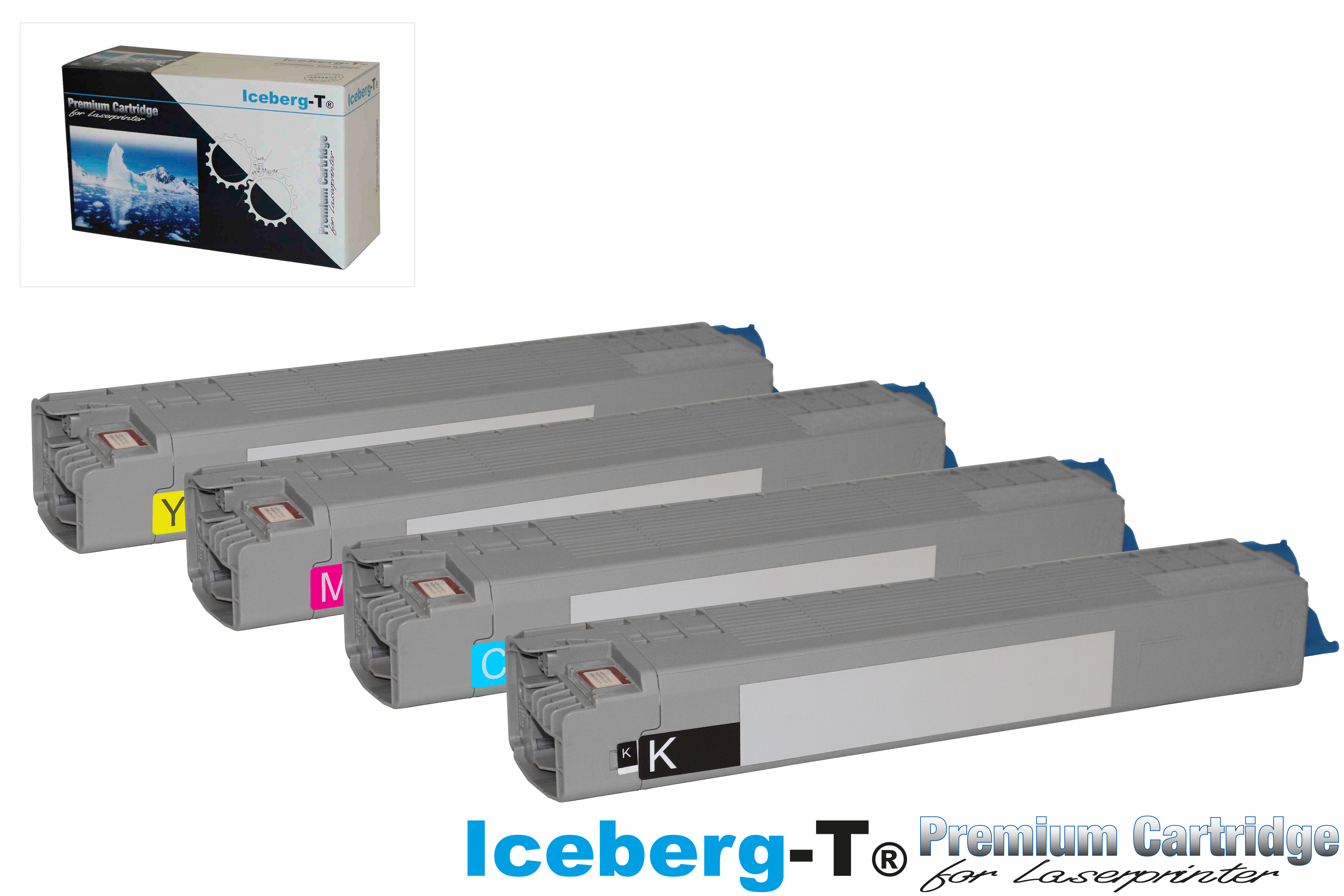 Iceberg-T Toner SET OKI C833 / C843 Set mit allen vier Farben