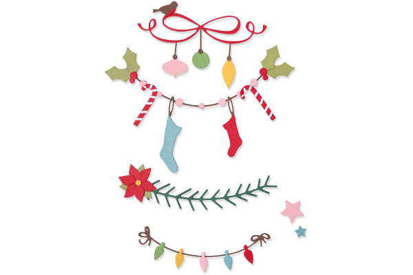 SIZZIX Stanzformen Weihnachtsbord. 664701 14er Set