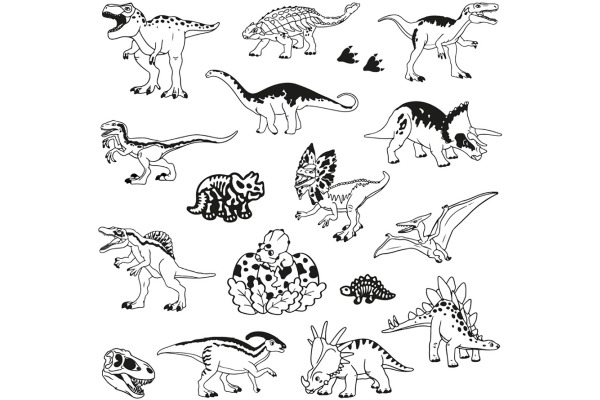 ALADINE Stempelset 85174 Dinosaurier 17 Stück