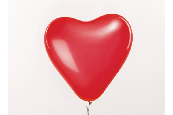 RICO DESI Luftballons 30cm 81001.00. Herz, rot 12 Stück