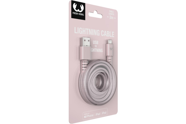 FRESH'N R USB A-Lightning 2ULC200SP 2m Smokey Pink