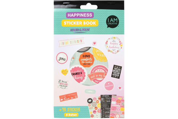I AM CREA Stickerbook Happiness 4087.504 5 Blatt