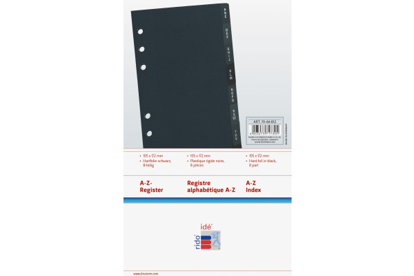 RIDOIDE Timing 2 Adress/Tel.Reg. 7066812 A-Z 8-teilig 11.4x17.5cm