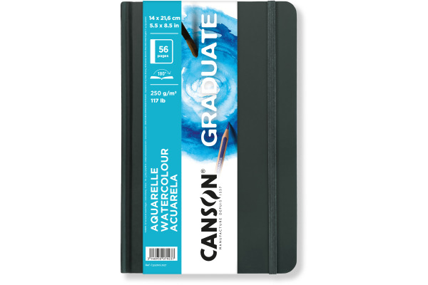 CANSON Aquarellbuch Graduate A5 31200L027 blanko, 250g 28 Blatt