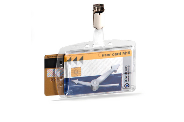 DURABLE Hartbox mit Clip 801319 54x85mm 25 Stück