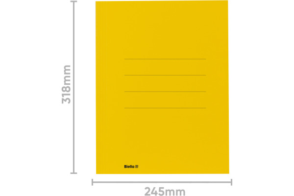 BIELLA Aktensammler Recycolor 17243020U 3 Klappen, gelb