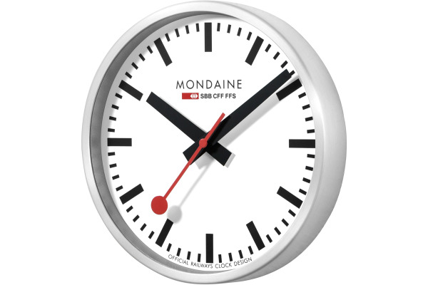 MONDAINE Wanduhr 400mm A995.16SB weiss/schwarz