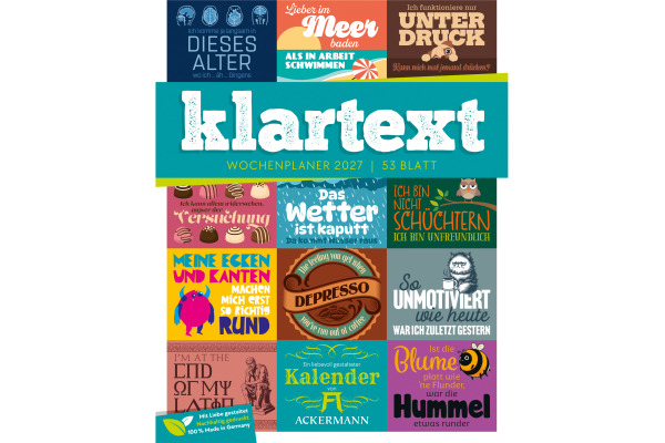 ACKERMANN Bildkalender 2027 2795 Klartext DE 25x33cm