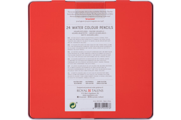 BRUYNZEEL Aquarellfarbstifte Expression 60313024 24 Farben Metalletui
