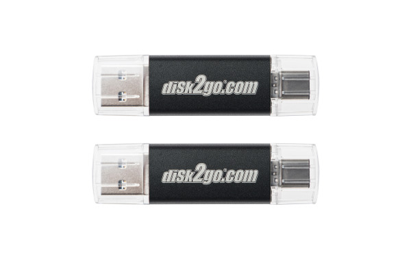 DISK2GO USB-Stick switch 64GB 30006595 Type-C/Type-A 3.0 double pack