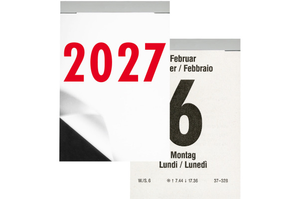 BIELLA Abreissblock Nr.3 2027 889003000 1T/1S sw/rot DE/FR 5.4x8cm