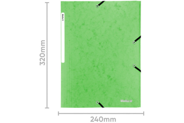 BIELLA Gummibandmappe A4 17840131U hellgrün, 355gm2 200 Bl.