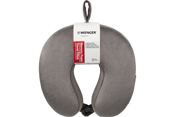 WENGER Travel Neck Pillow 611884 Memory Foam Grey