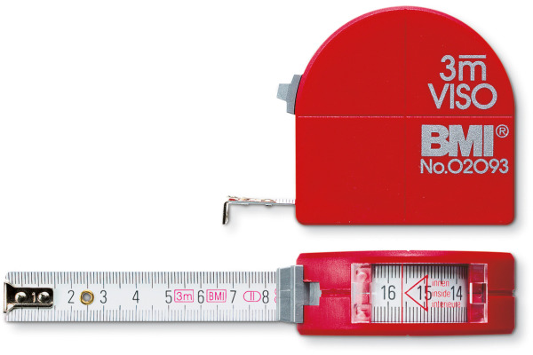RIEFFEL Rollmeter Innenmass 3m A11093 rot