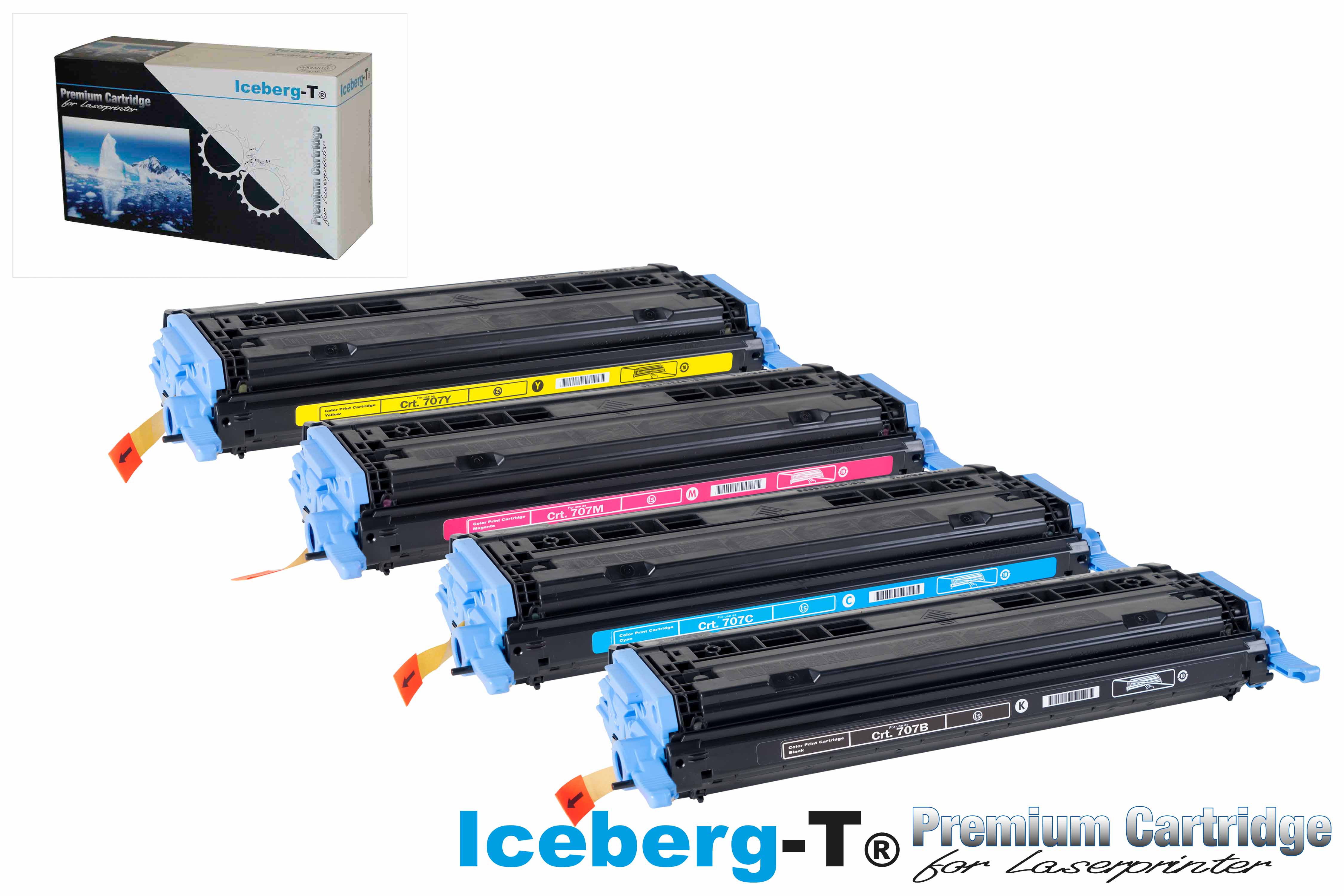 Iceberg-T Toner SET Crt. 707 Set mit allen vier Farben
