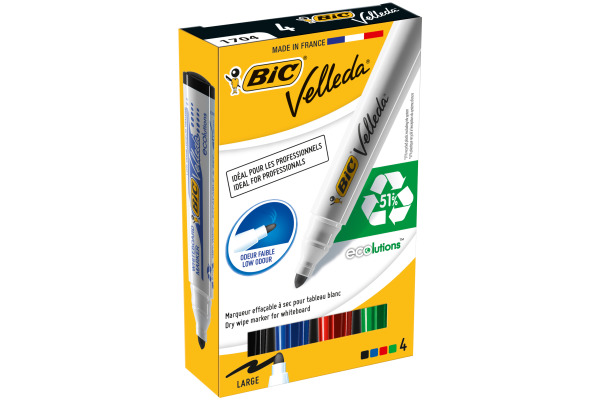 BIC Marker Velleda 1701 1,5mm 904941 4er Etui