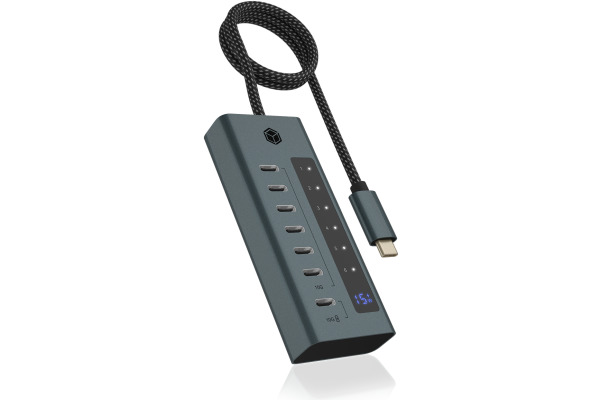 ICY BOX USB-C - 7-Port Hub IBHUB1457 6x 3.2 Gen2, 1x PD 20W