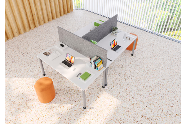 APOLLO Tischtrennwand 120x50cm VARW12/5 grau