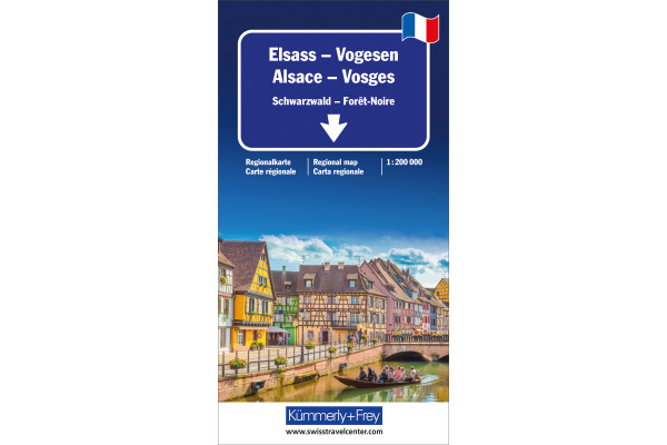 KÜMMERLY Strassenkarte Elsass 325901839 Vogensee-Schwarzw. 1:200'000