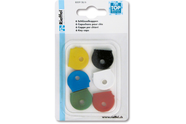RIEFFEL Schlüsselkappen A20957 ass. 6 Stück
